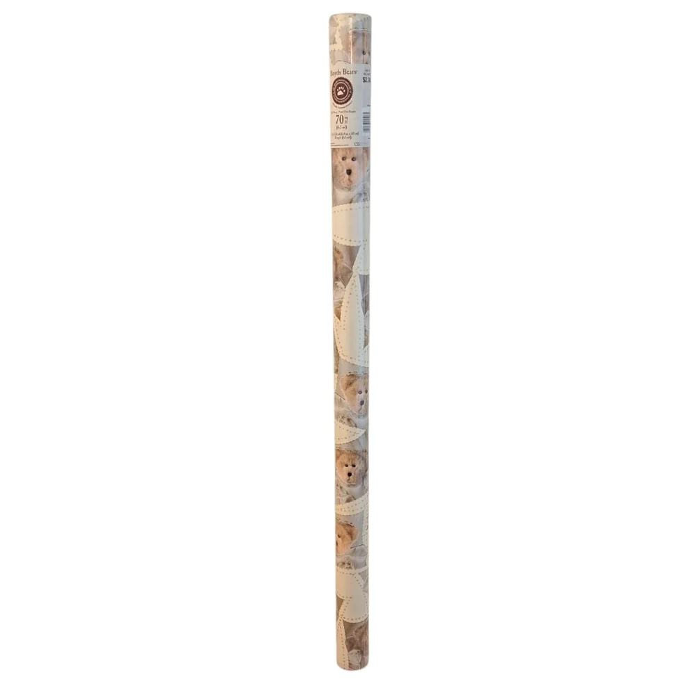 New Vintage Boyds Bears 2005 70 Square Feet Teddy Bear Wrapping‎ Paper
